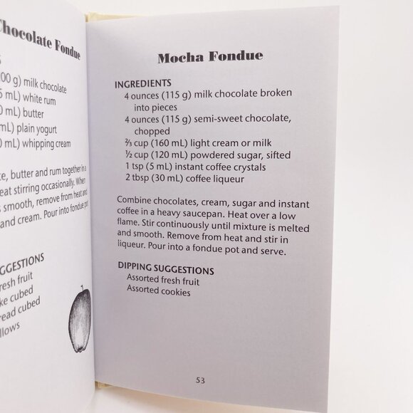 VINTAGE Chocolate Fondue Recipes and Secrets cookbook Y2K 2000s dessert recipes - Picture 15 of 16